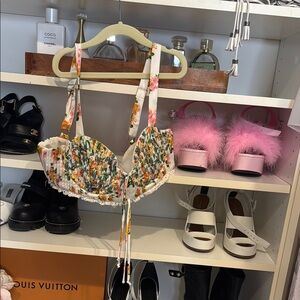 For Love And Lemons Floral Green and Orange Accessory